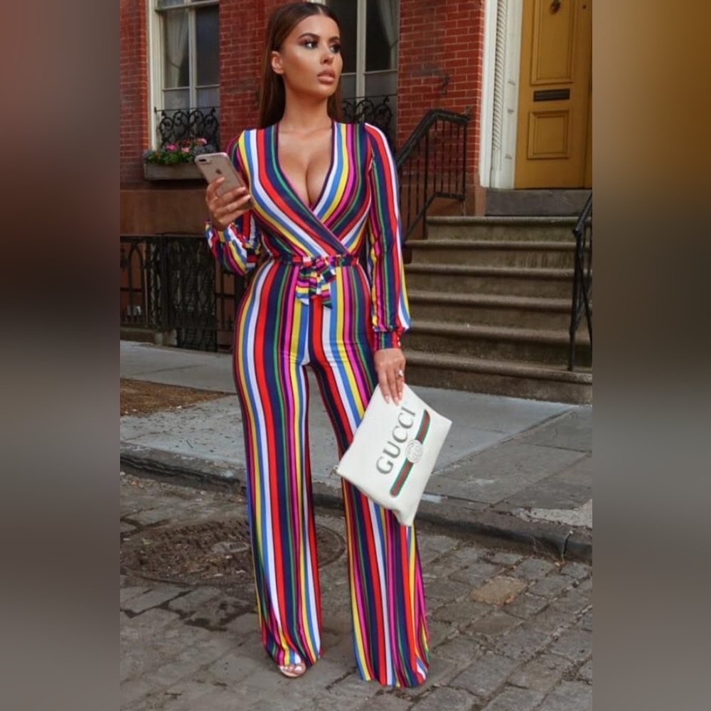 Stripe jumpsuit